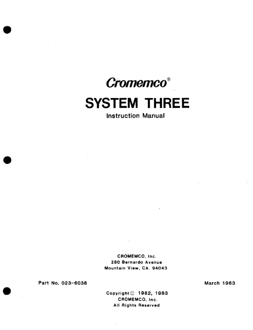 Cromemco System Three User manual