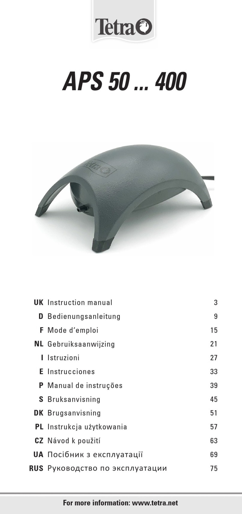 Tetra APS 50 User manual