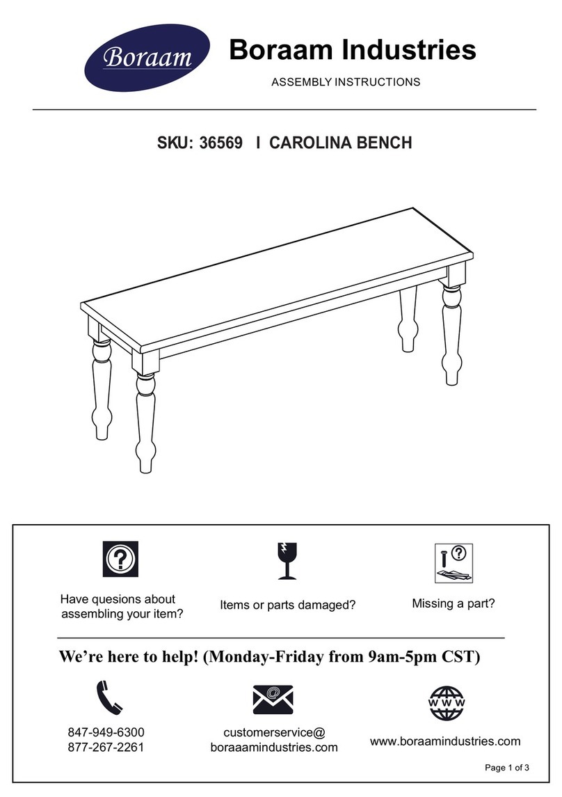 Boraam CAROLINA 36569 Assembly instructions