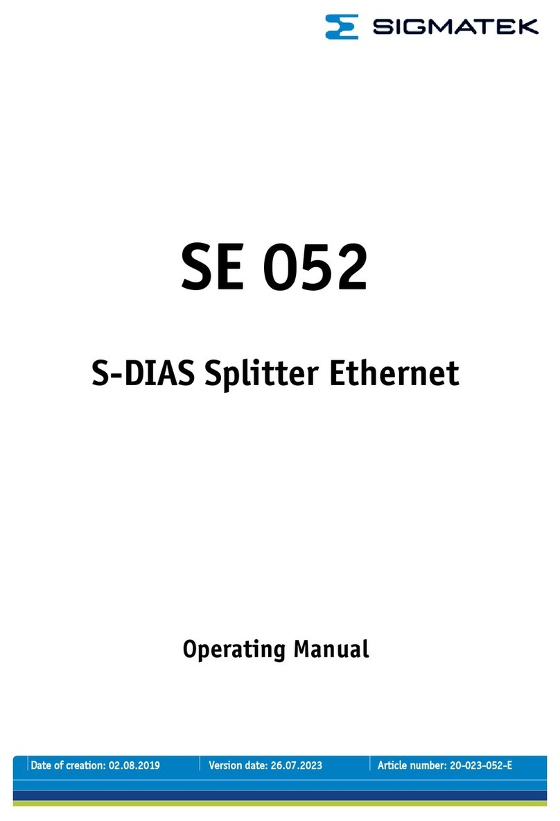 SIGMA TEK SE 052 operating manual