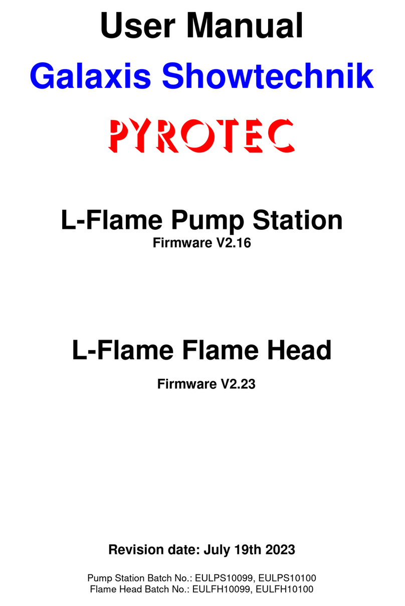 GALAXIS SHOWTECHNIK PYROTEC L-Flame Flame Head user manual