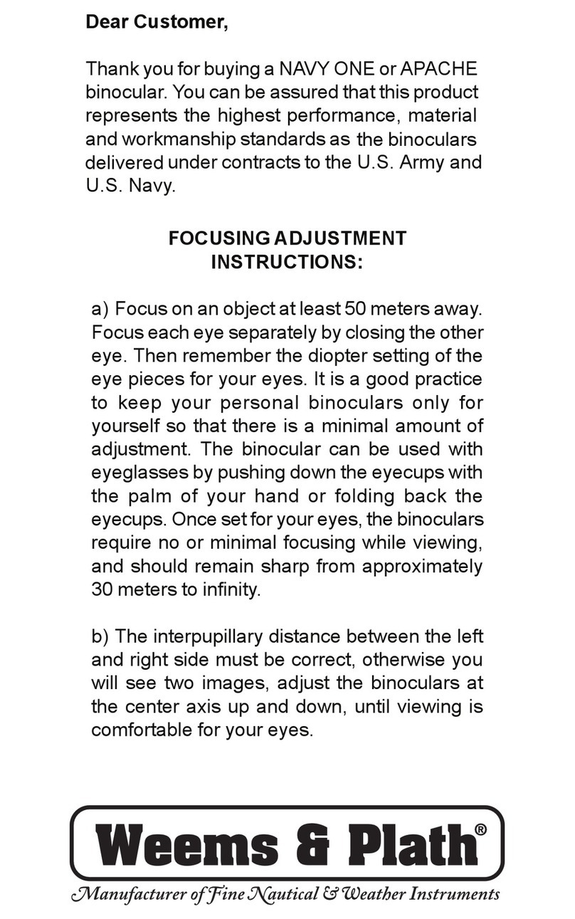 Weems & Plath NAVY ONE User manual