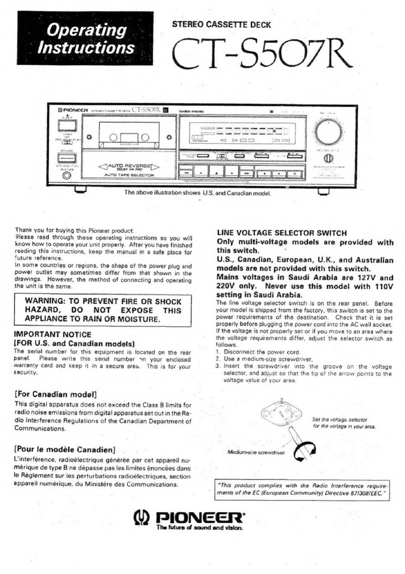 Pioneer CT-S507R User manual