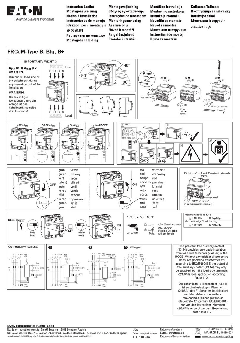 Eaton FRCdM-Type B Instruction leaflet