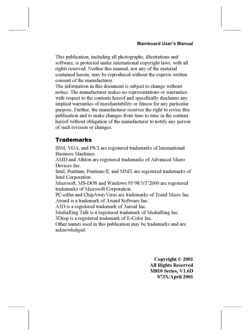 PCchips M810LMR User manual