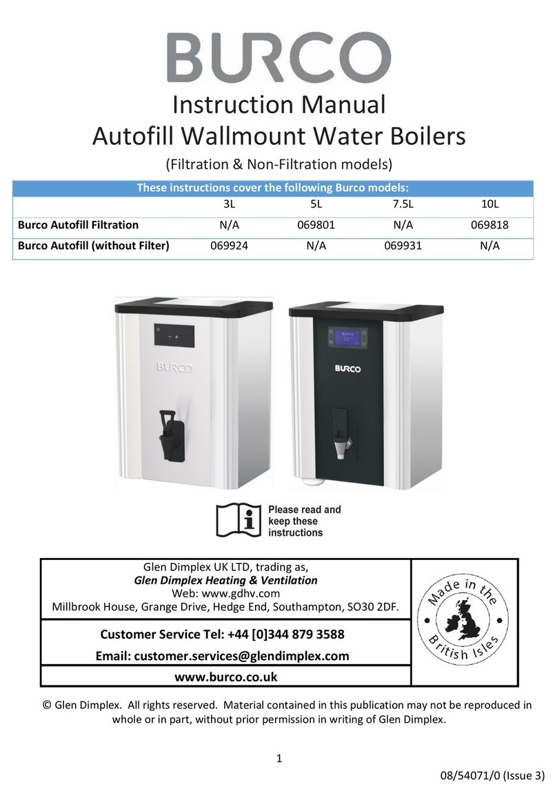 Burco AFF10WM User manual