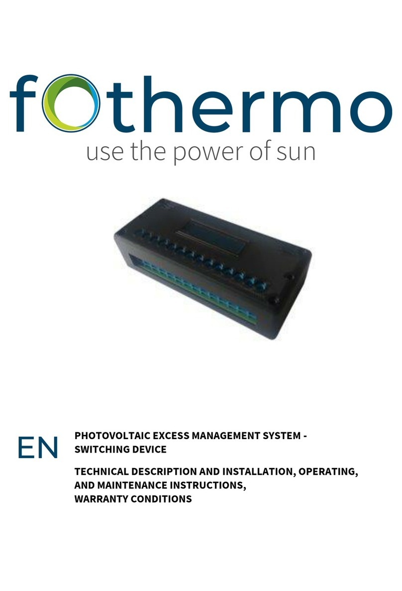 fothermo 1010-SWD-1600 user manual