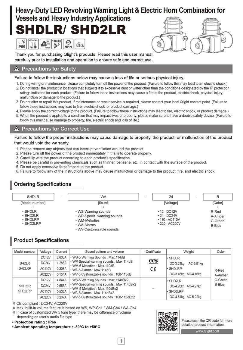 Qlight SHDLR User manual