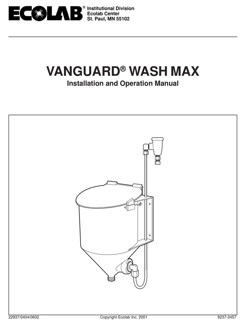 Ecolab VANGUARD WASH MAX User manual