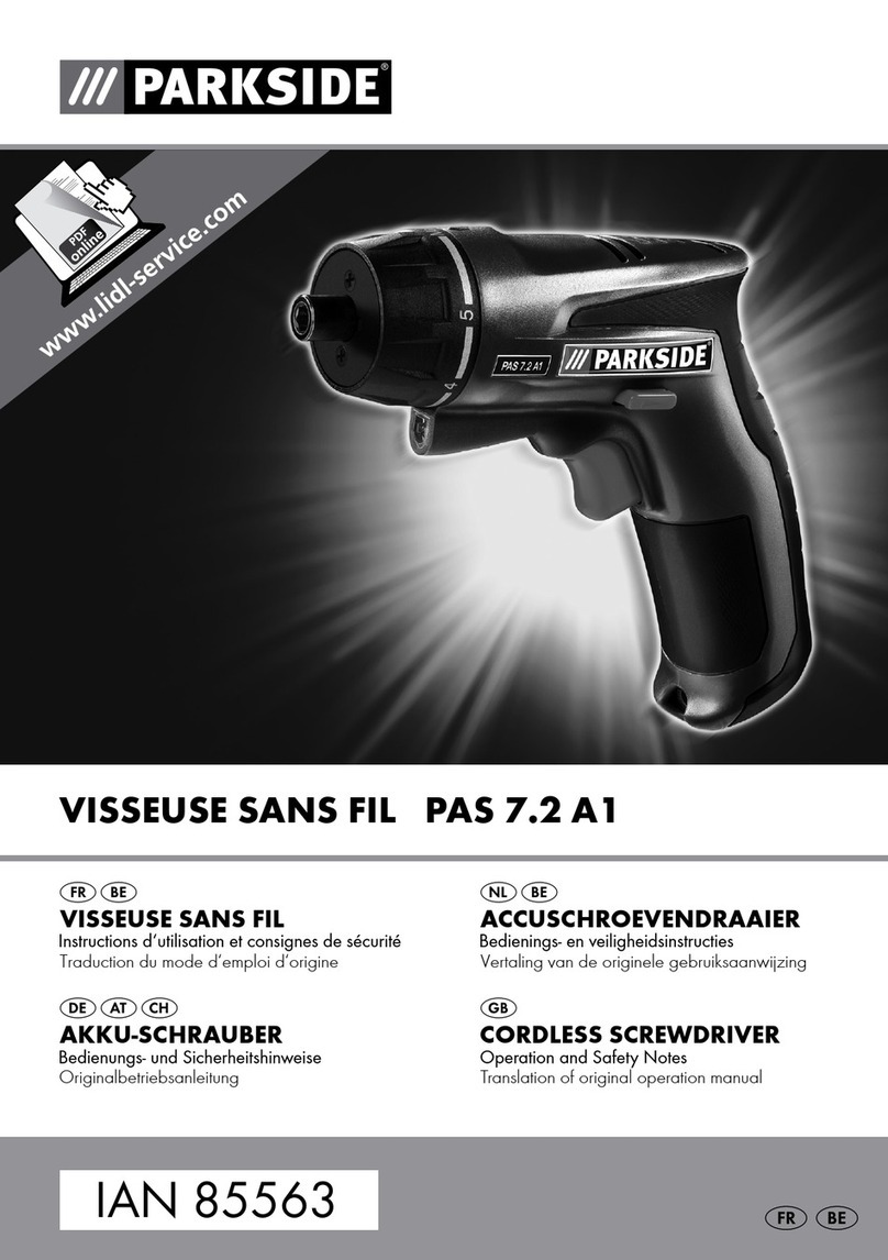 Parkside PAS 7.2 A1 Operation and safety notes