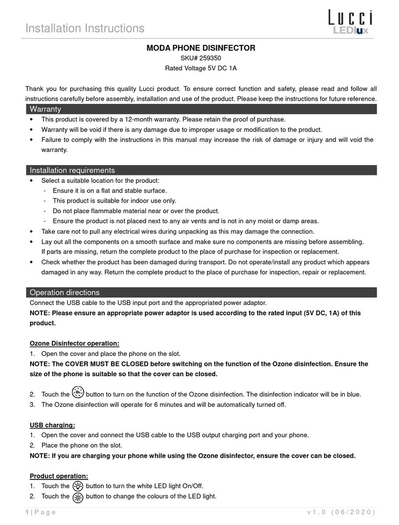 Lucci LEDlux MODA installation instructions