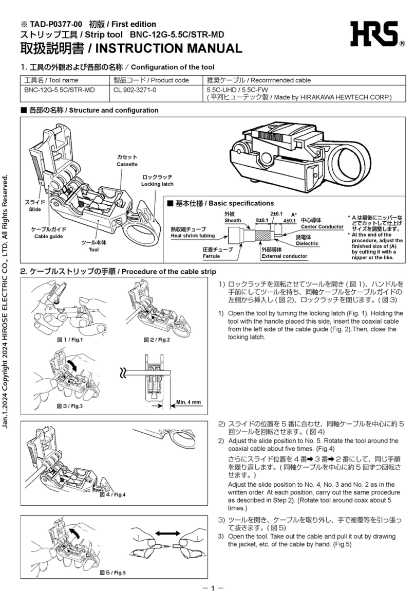 HRS BNC-12G-5.5C/STR-MD instruction manual