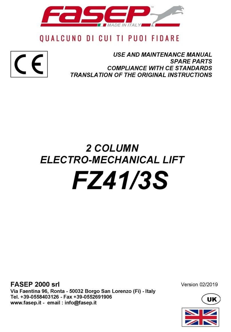 Fasep FZ41/3S Use and maintenance manual, spare parts catalog