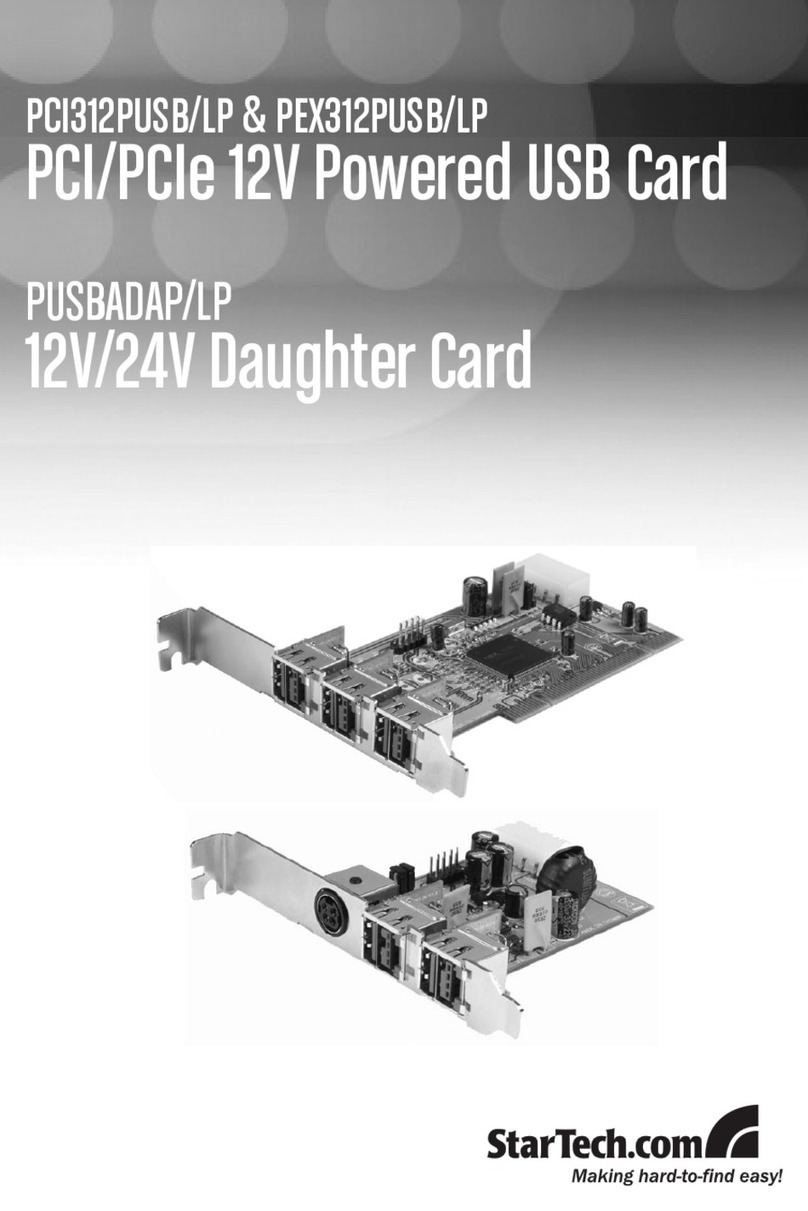StarTech.com PCI312PUSB/LP User manual
