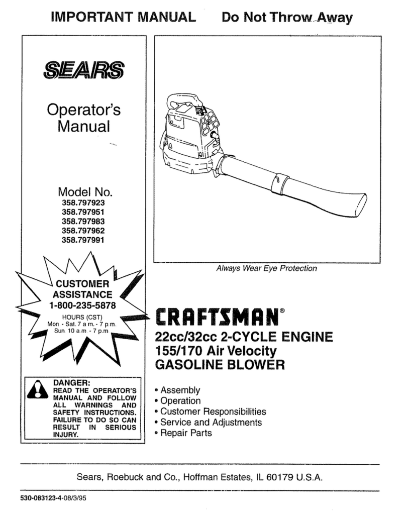 Sears 358.797923 Operator's manual