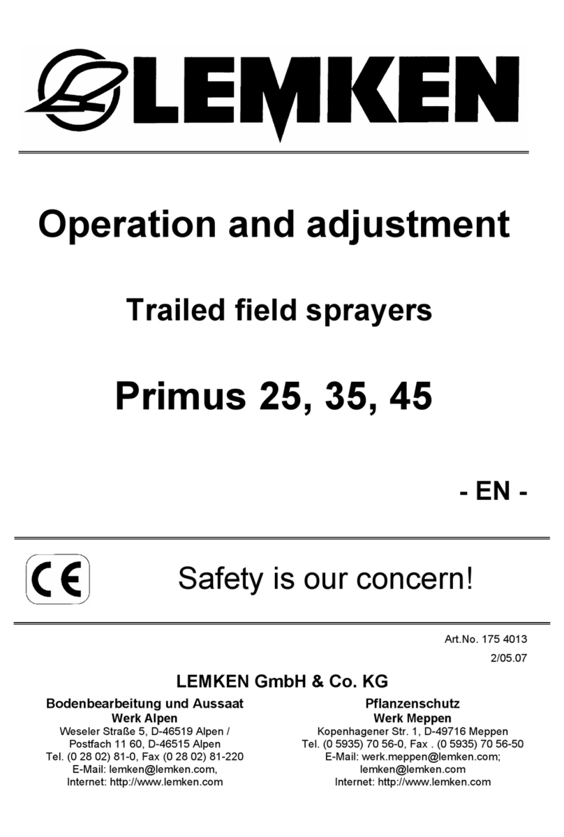 LEMKEN Primus 25 Operation and Adjustments