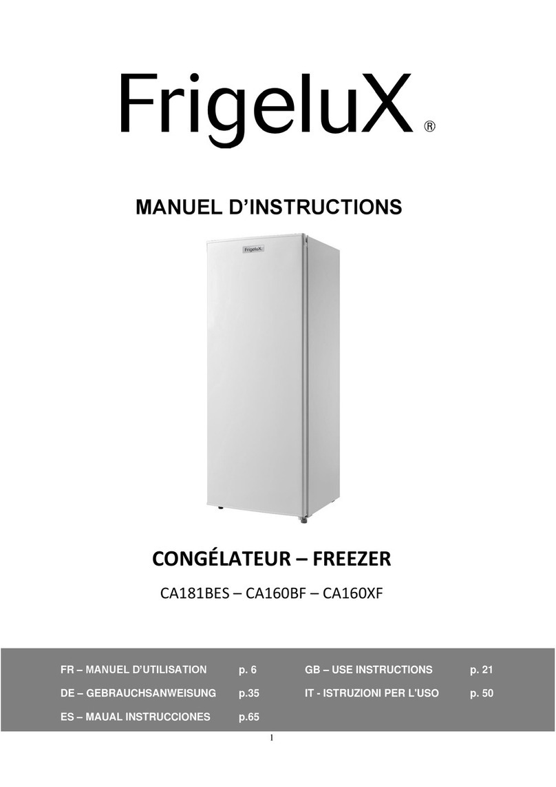 Frigelux CA181BES Operating and maintenance manual