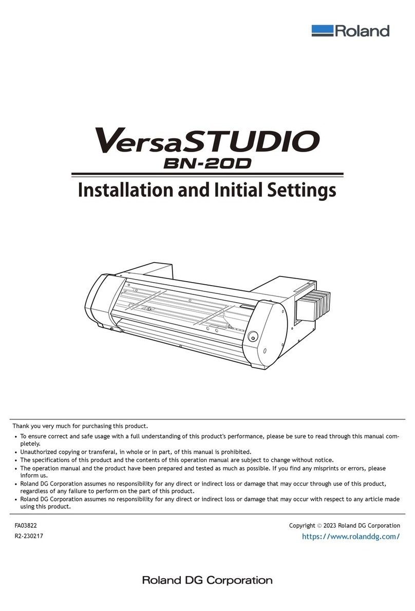 Roland VersaSTUDIO BN-20D User manual