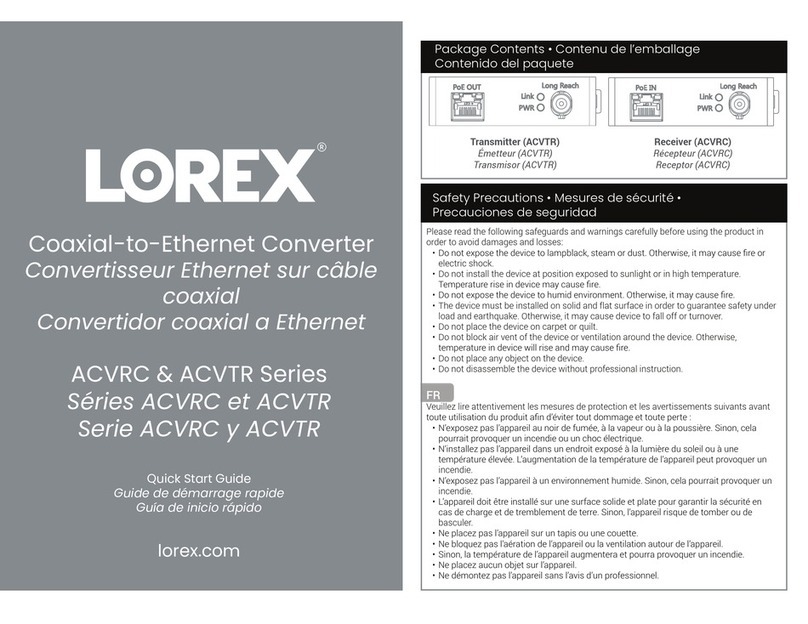 Lorex ACVRC Series User manual