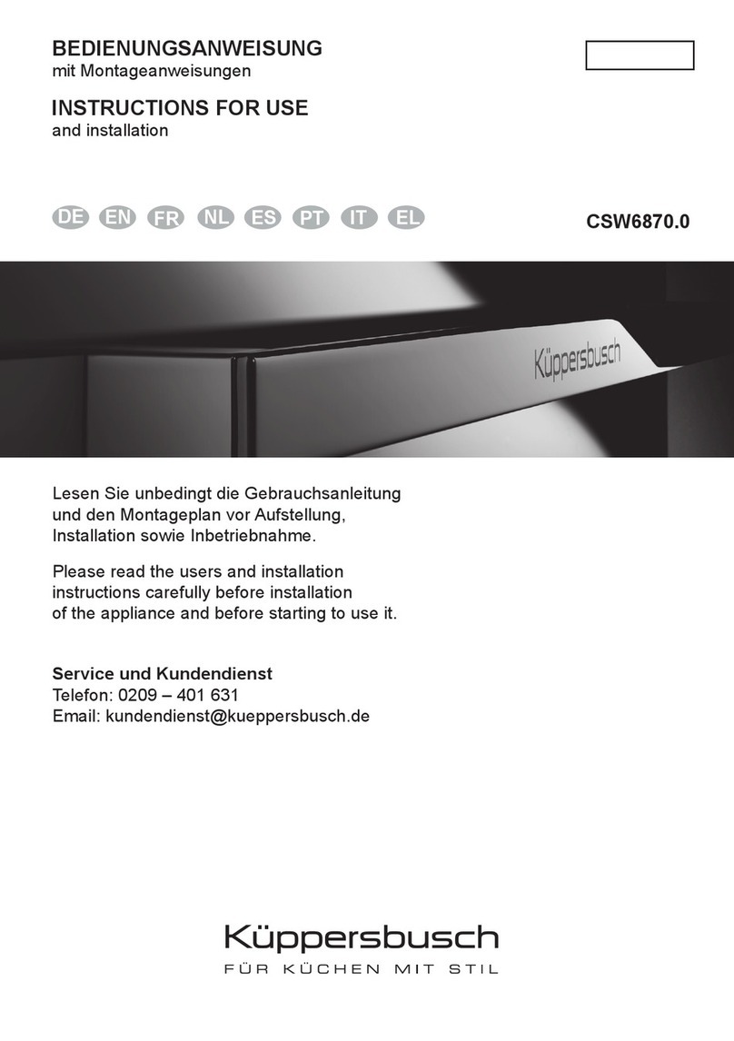 Küppersbusch CSW6870 0 Series Operation manual