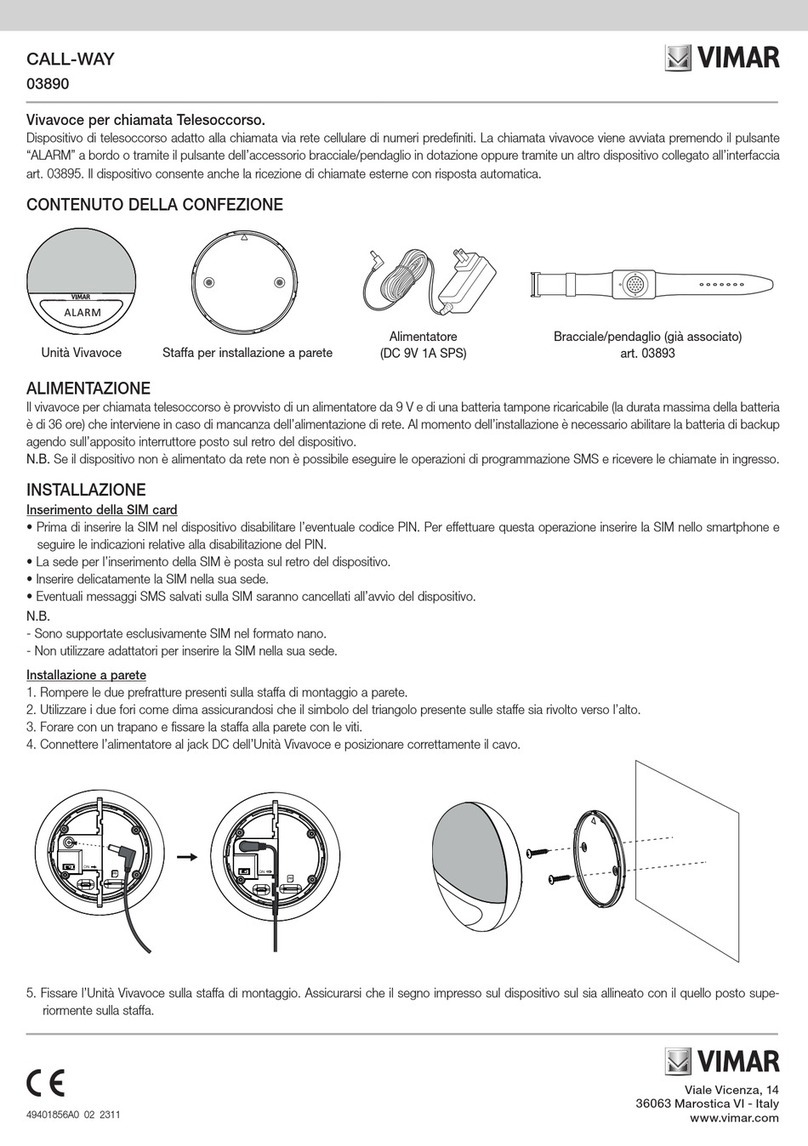 Vimar CALL-WAY User manual Vimar CALL-WAY User manual