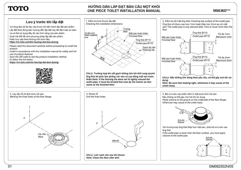 Toto MS636D Series User manual