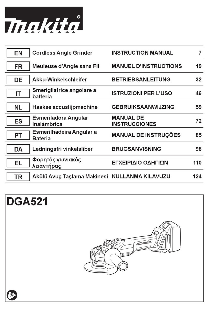 Makita DGA521 instruction manual