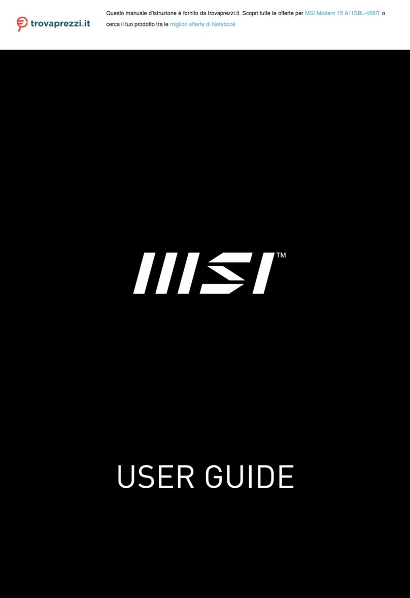 MSI Modern 15 A11SBL-456IT User manual