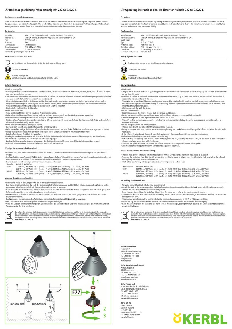 Kerbl 22729 User manual