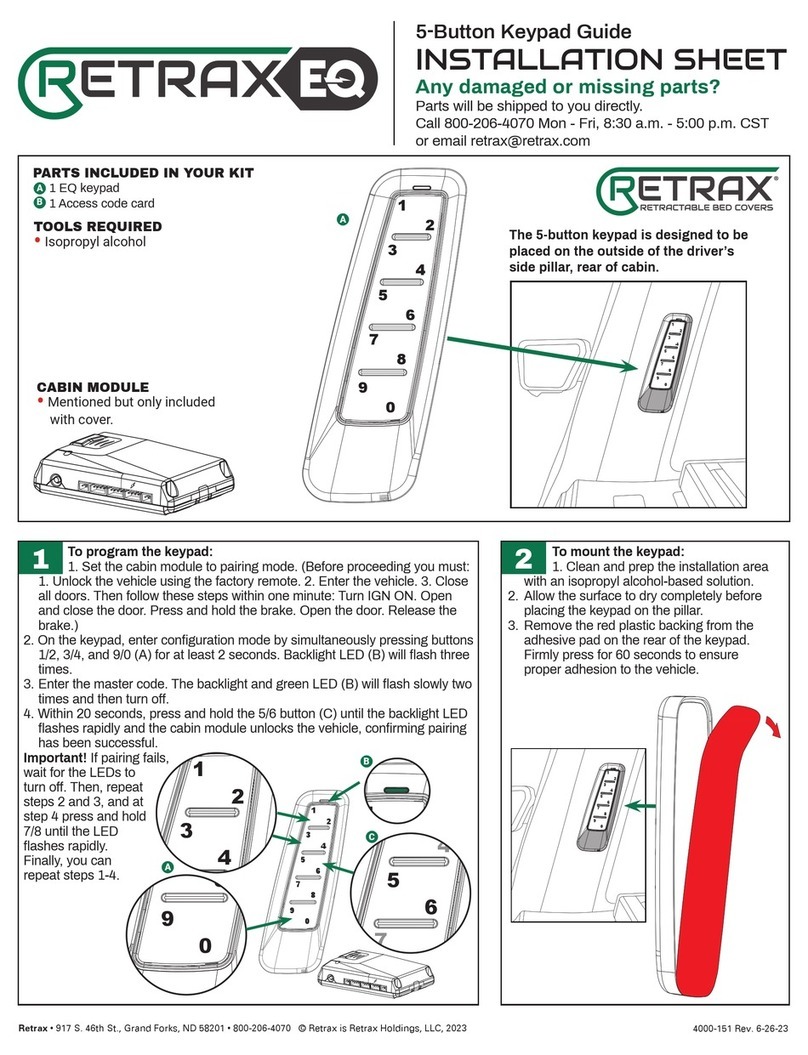 Retrax EQ Installation sheet