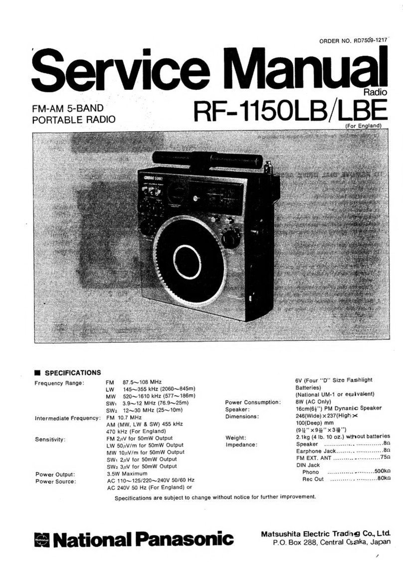 Panasonic RF-1150LB User manual