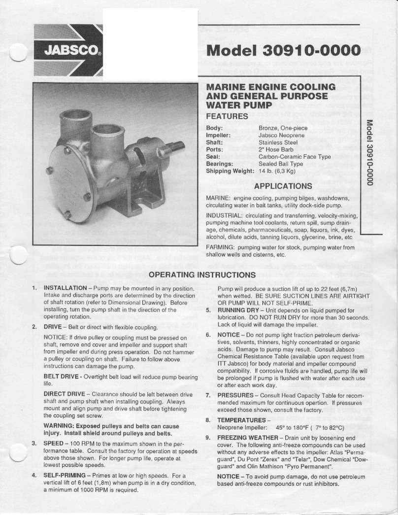 JABSCO 30910-0000 manual
