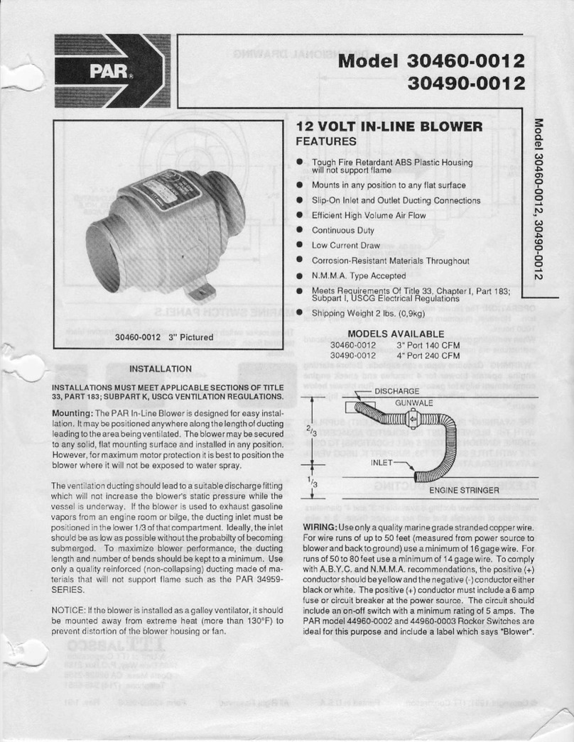 JABSCO PAR 30460-0012 manual