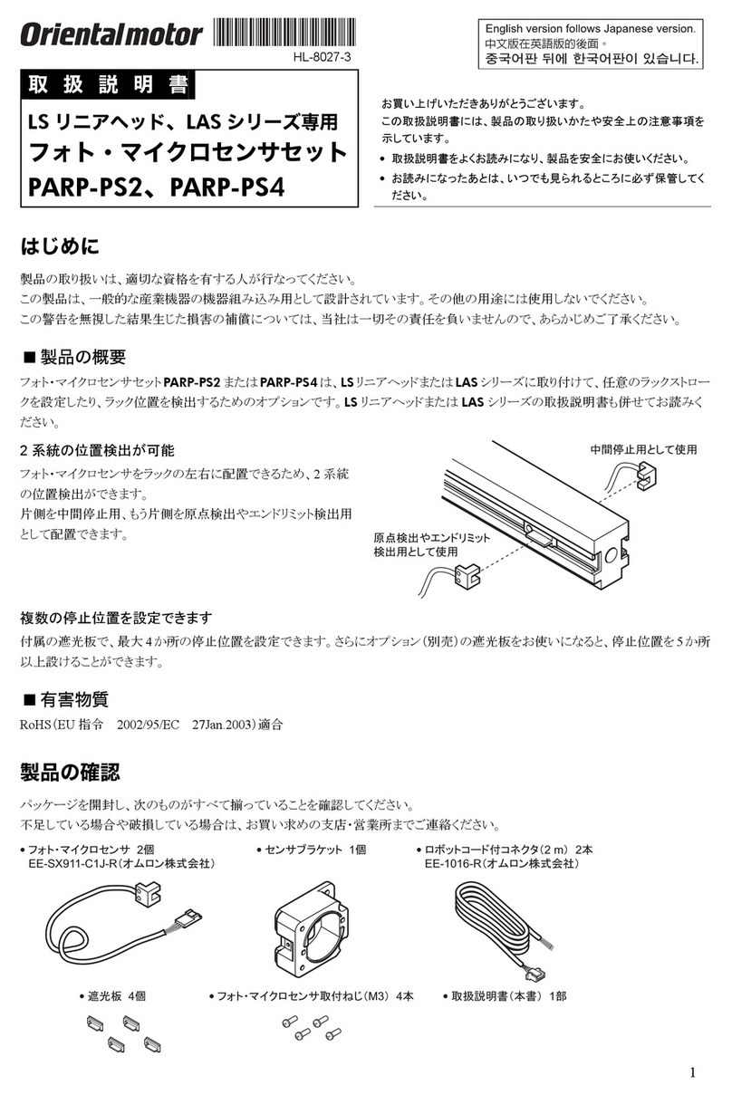 Oriental motor LS Series operating manual
