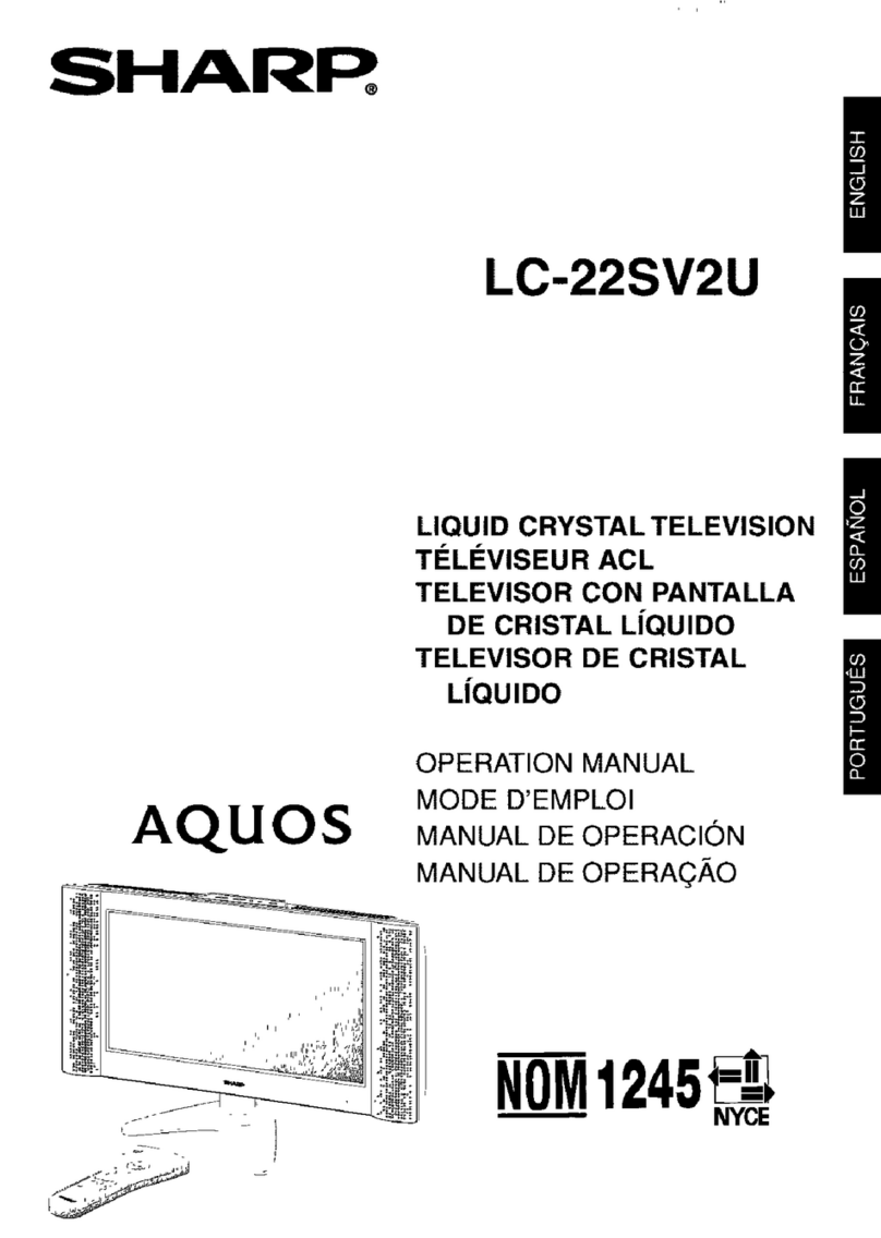 Sharp Aquos LC 22SV2U User manual Sharp Aquos LC 22SV2U User manual