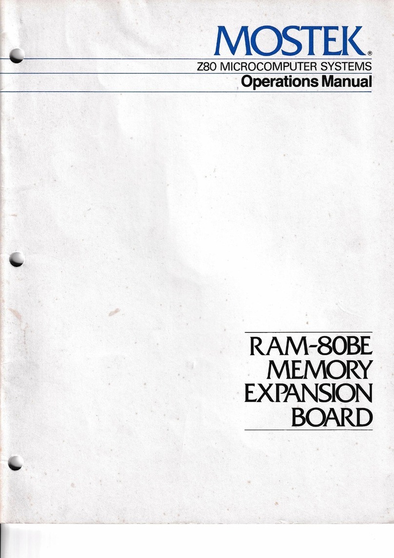 Mostek RAM-80BE Operation manual