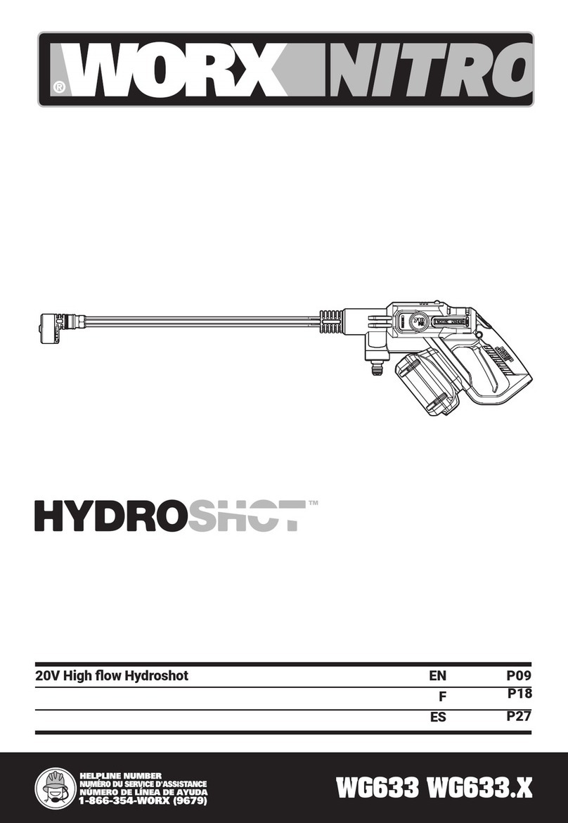 Worx Nitro HYDROSHOT WG633 X Series instructions