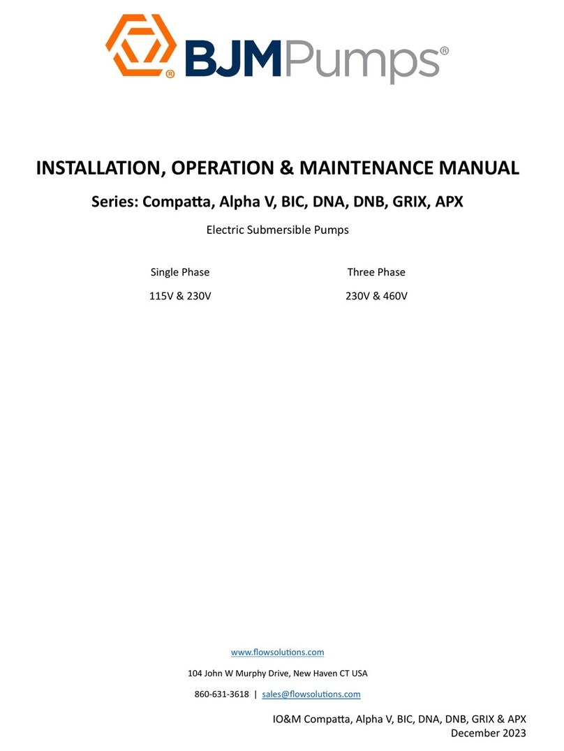 BJM Pumps Compata Series Installation, operation & maintenance manual BJM Pumps Compata Series Installation, operation & maintenance manual