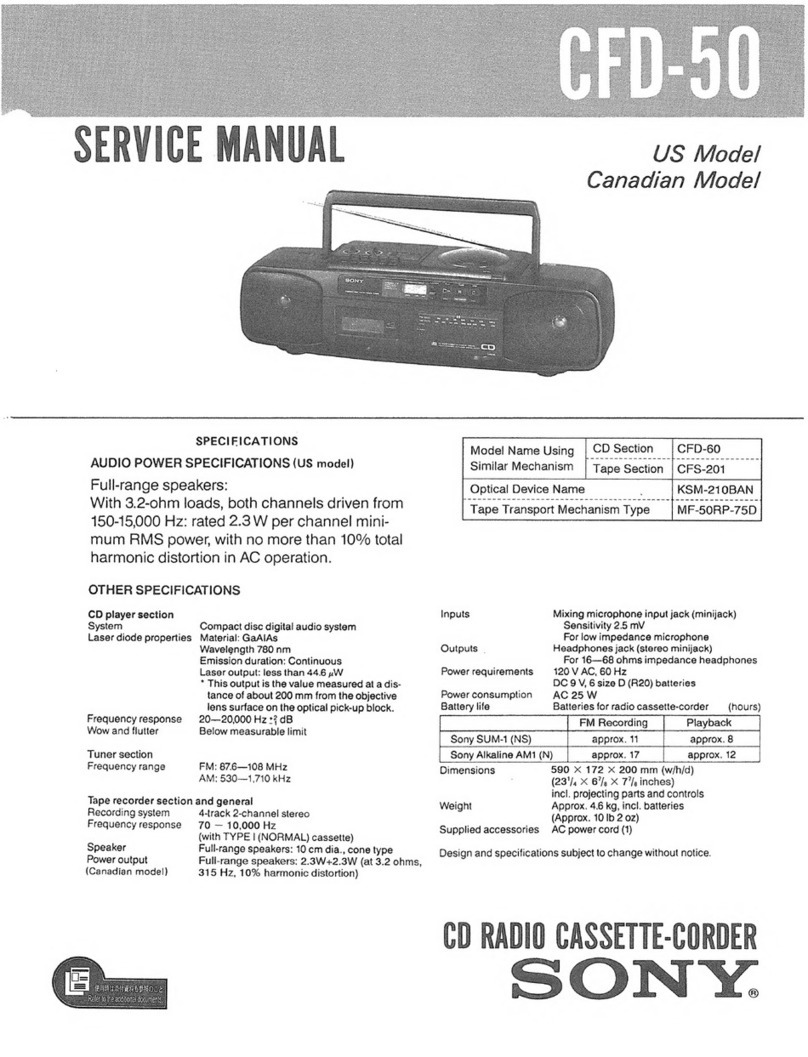 Sony CFD-50 Service manual