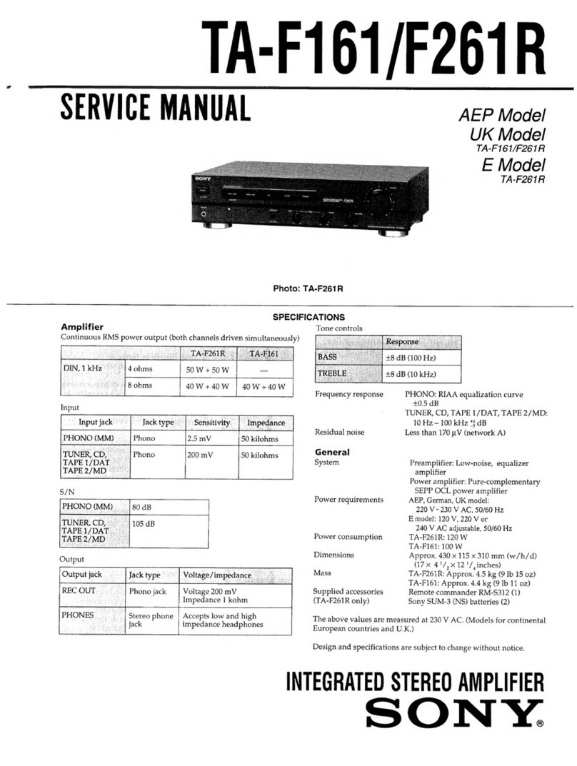 Sony TA-F161R User manual