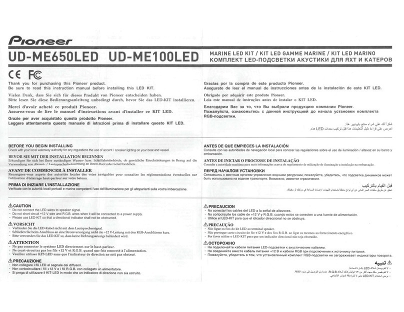 Pioneer UD-ME650LED quick start guide