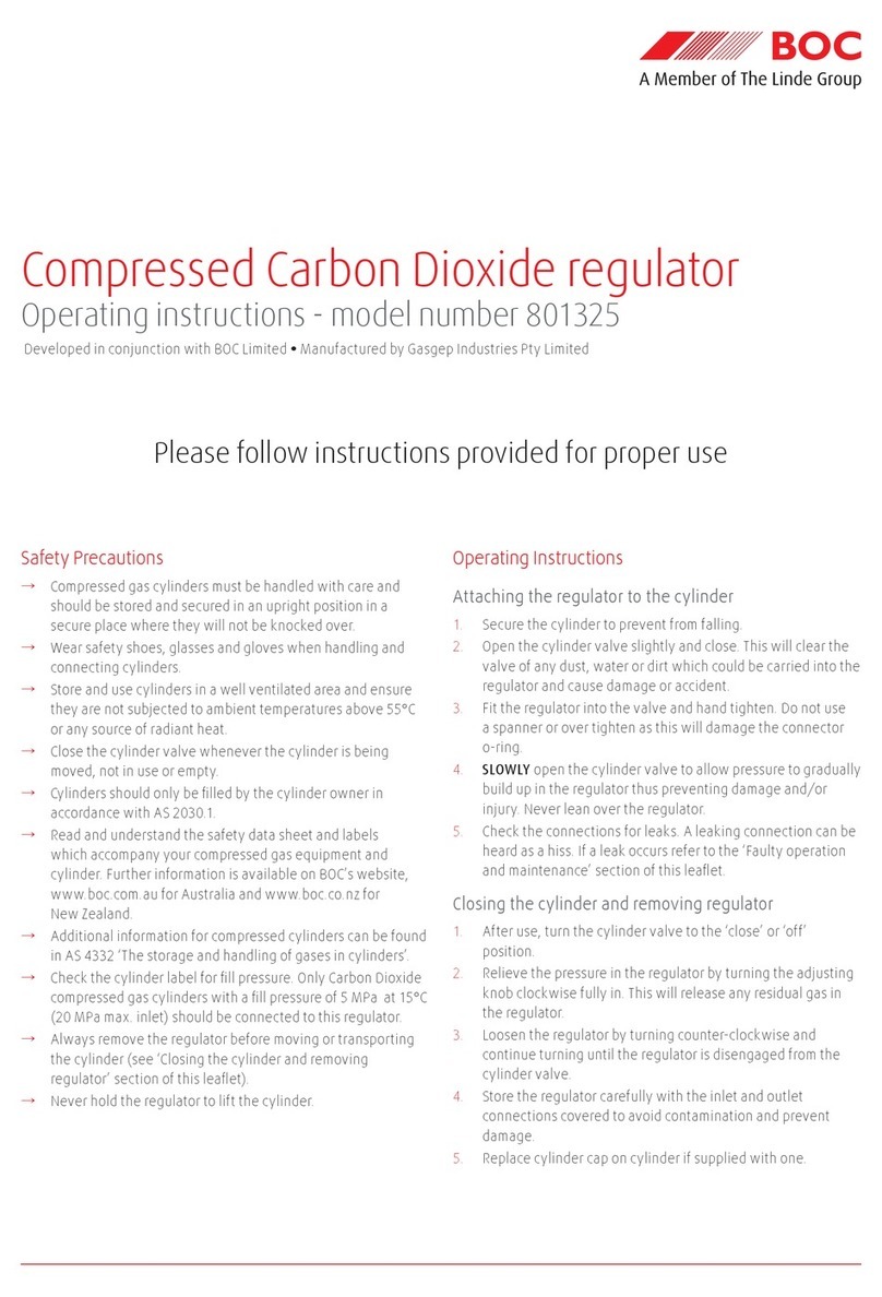 Linde BOC 801325 operating instructions