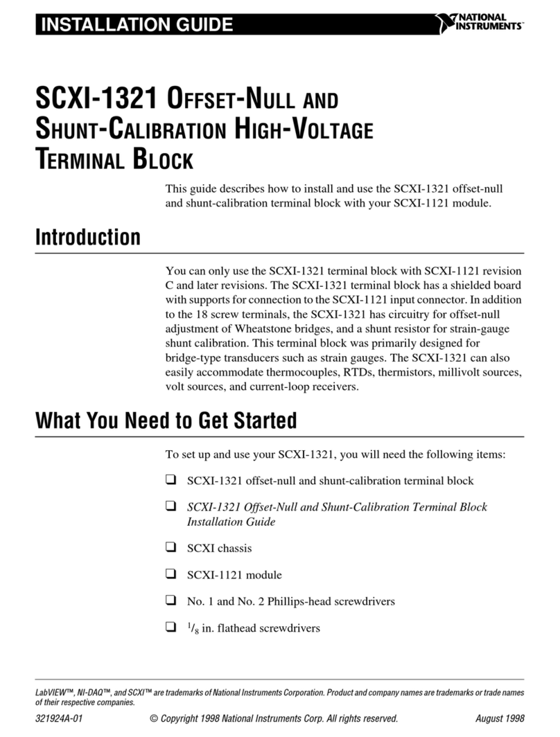 National Instruments SCXI-1321 User manual