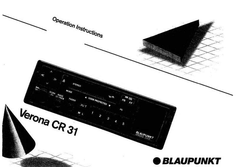 Blaupunkt Verona CR 31 Operation instructions
