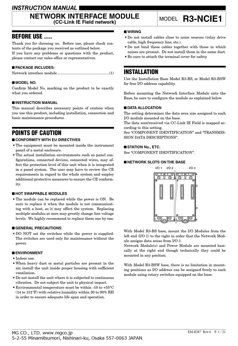 MG R3-NCIE1 instruction manual
