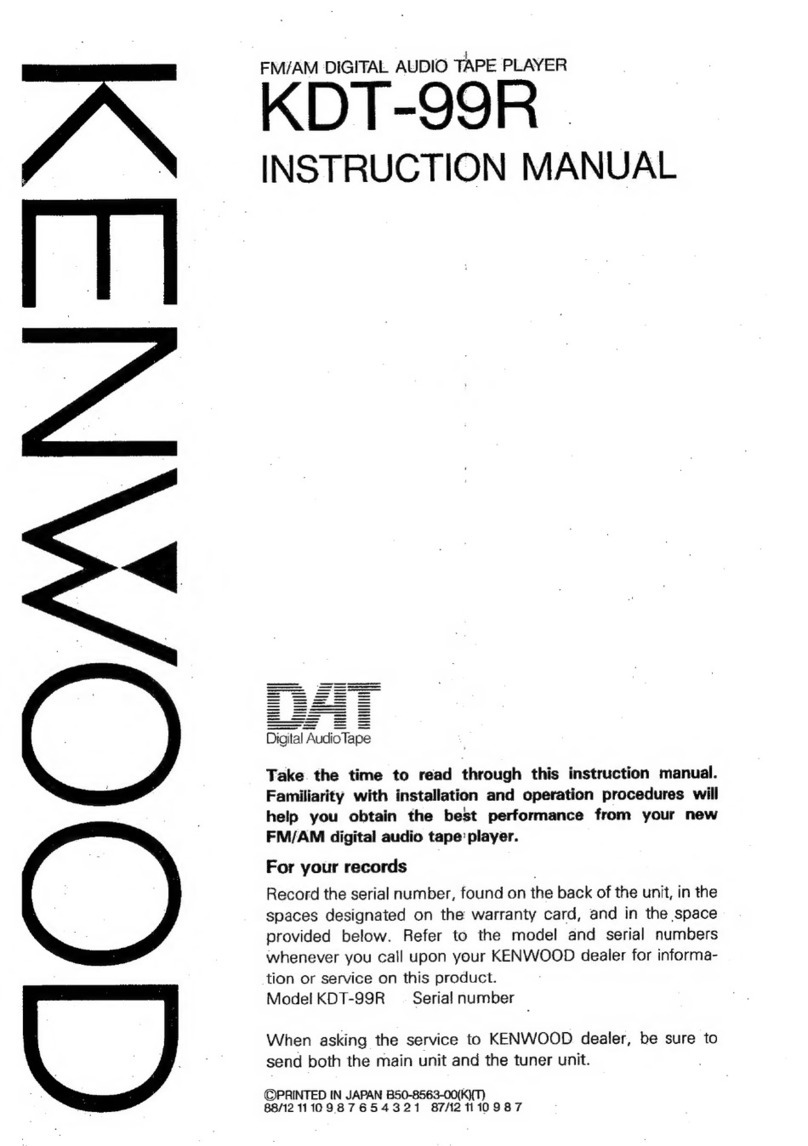Kenwood KDT-99R User manual