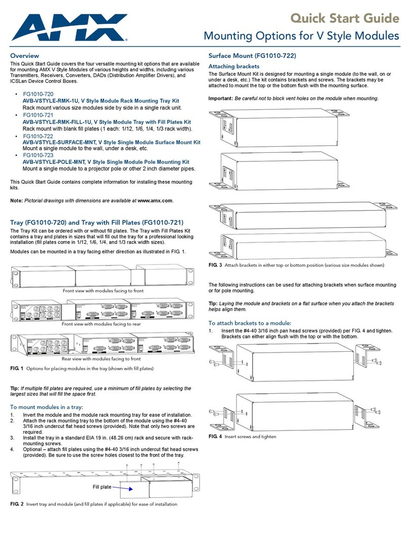 AMX FG1010-720 quick start guide
