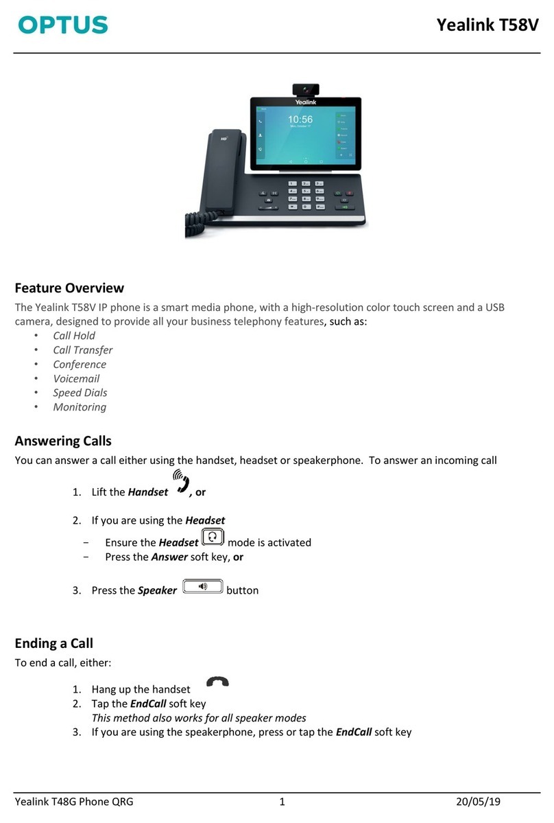 Yealink T58V User manual