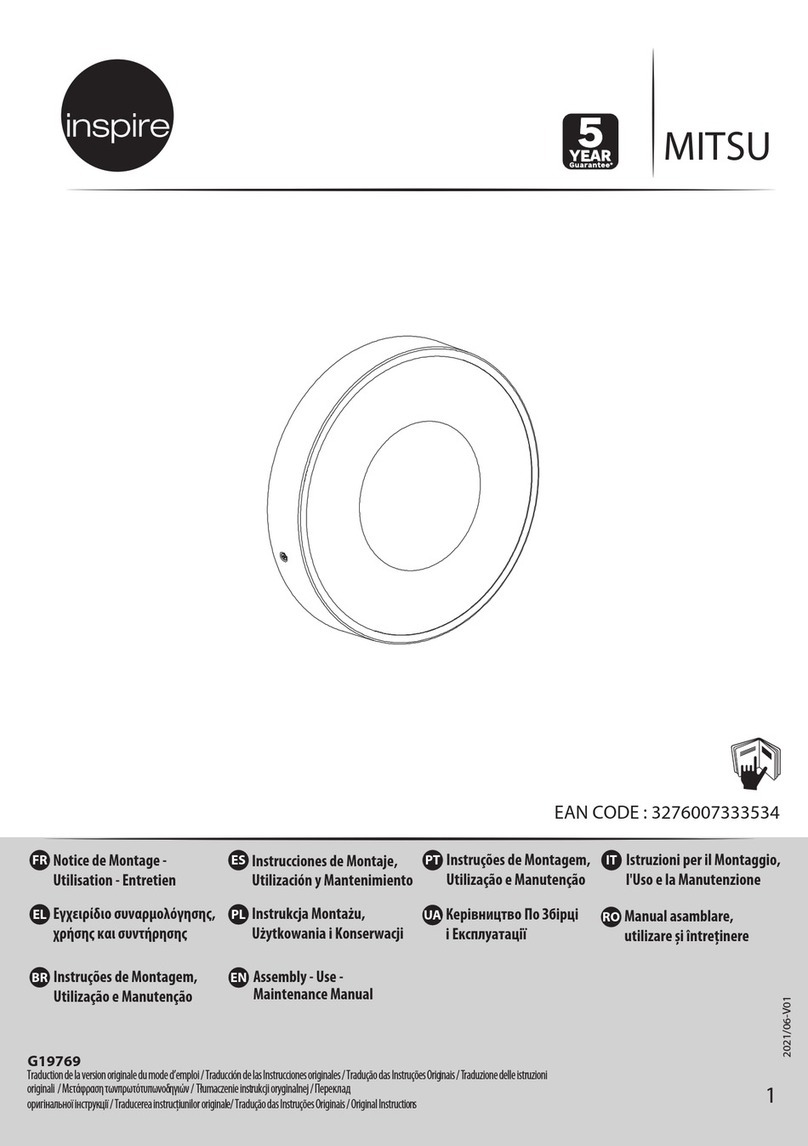 Inspire MITSU G19769 Assembly, Use, Maintenance Manual