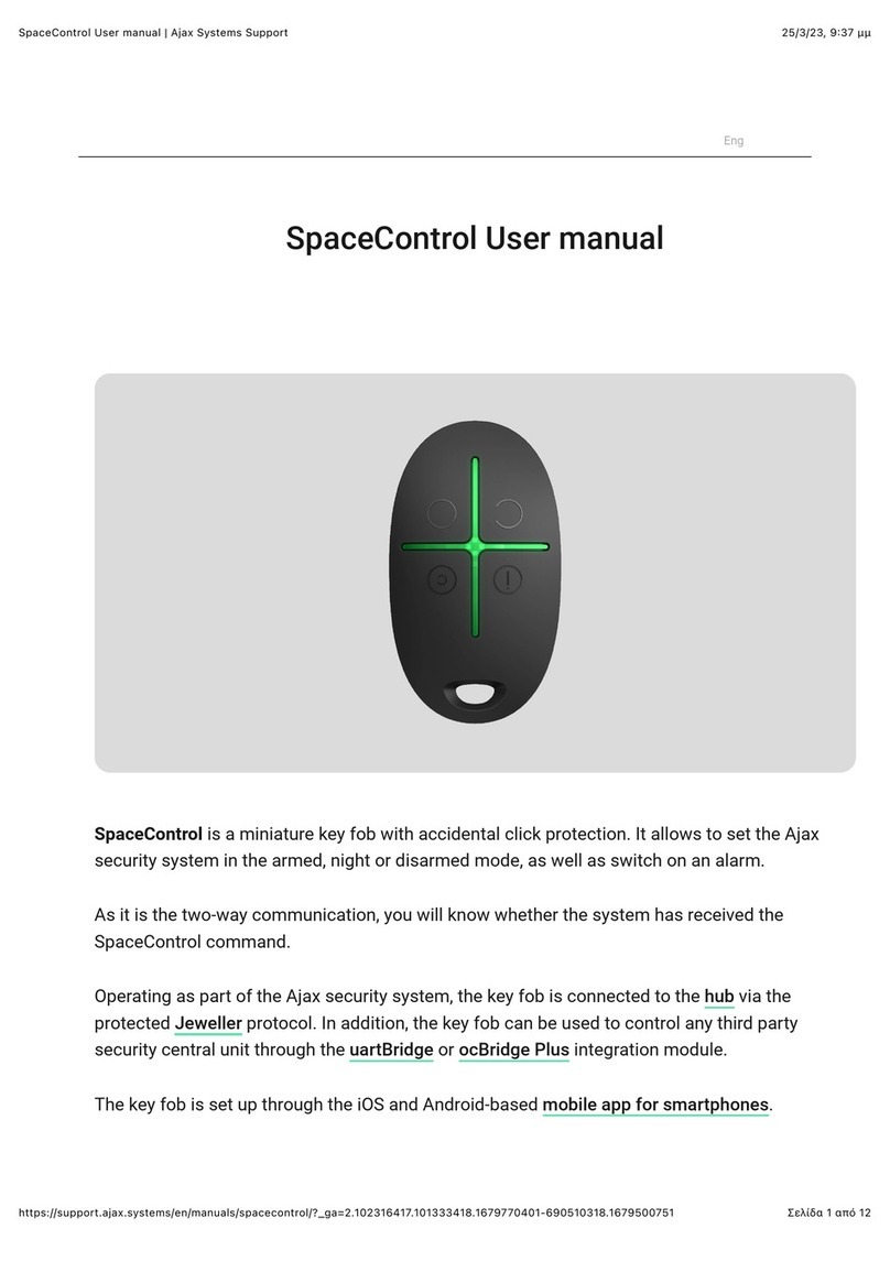 AJAX SpaceControl User manual